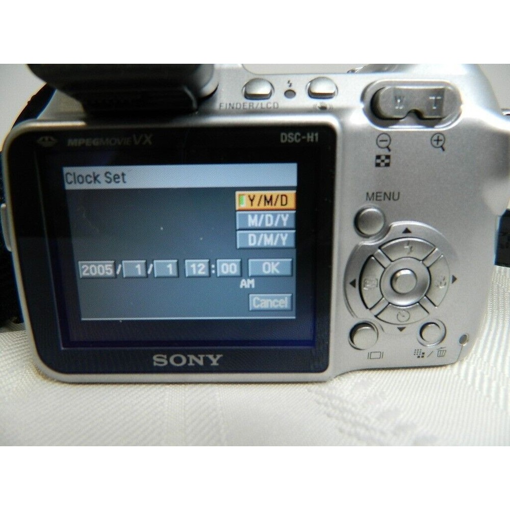 Sony Cybershot Super Steady Shot DCS-H1 5.1MP 12X Optical Zoom w/Case & USB Cord - Picture 9 of 16